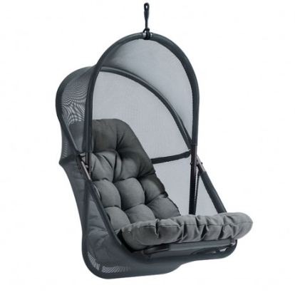 Furniture Of America Breeze Modern Polyester, Steel Dark Gray Swing Chair | GM-1010DG
