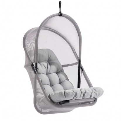 Furniture of America Breeze Modern Polyester Steel Light Gray Swing Chair Model GM-1010LG