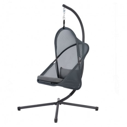 Furniture of America Crush Modern Polyester Steel Dark Gray Swing Chair Model GM-1011DG