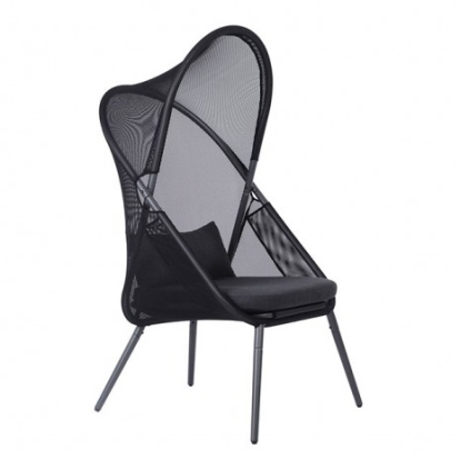 Furniture of America Alverta Modern Polyester Steel Black Foldable Chair (2-Ctn) Model GM-1014BK-2PK
