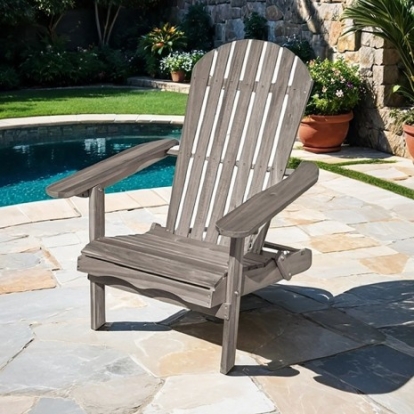 Furniture Of America Elk Rustic Eucalyptus Wood Gray Adirondrack Chair | GM-1021GY
