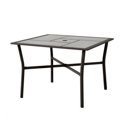 Furniture of America Sintra Contemporary Ceramic Steel Black-Gray Patio Dining Table Model GM-2012