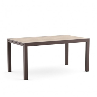 Furniture of America Monza Contemporary Aluminum Tempered Glass Textilene Gun Metal-Gray Dining Table Model GM-2027
