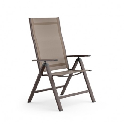 Furniture of America Monza Contemporary Aluminum Textilene Gun Metal-Gray Adjustable Chairs (2-Ctn) Model GM-2028-2PK