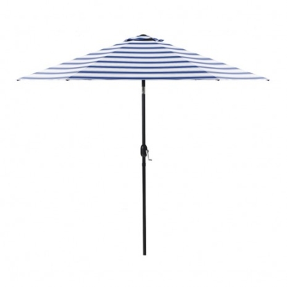 Furniture of America Halo Contemporary Fabric Metal Blue-White-Black Market Umbrella Model GM-3002BL