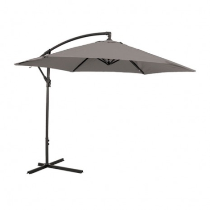 Furniture of America Glam Modern Polyester Steel Graphite Cantilever Umbrella with Led Model GM-3003GR