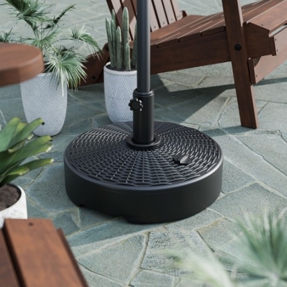 Furniture Of America Fab Contemporary Plastic/High Density Polyethelene (Hdpe) Black Round Umbrella Base | GM-3004
