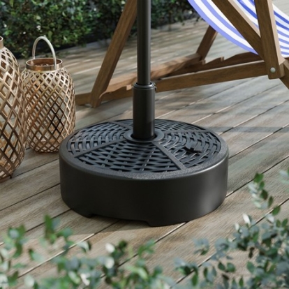 Furniture Of America Fab Contemporary Plastic/High Density Polyethelene (Hdpe) Black Round Umbrella Base | GM-3005