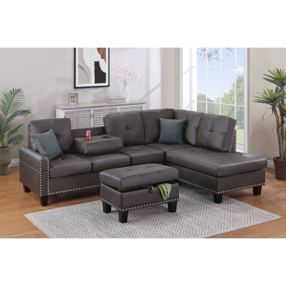 Poundex 3-Piece Sectional Set Model F8888
