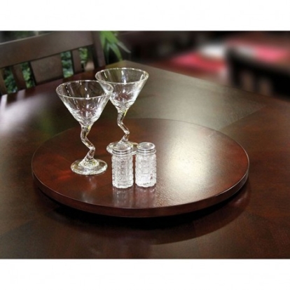 Furniture Of America Susie Transitional Solid Wood, Wood Veneer, Others Espresso Lazy Susan | CM-AC3210-CH
