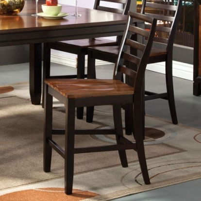 Furniture Of America San Isabel Transitional Solid Wood, Wood Veneer, Others Acacia/Espresso Counter Ht. Chair (2/Box) | CM3151PC-2PK