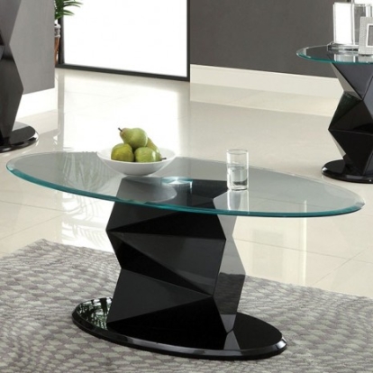 Furniture Of America Halawa Contemporary Lacquer Black Coffee Table | CM4170BK-C-PK