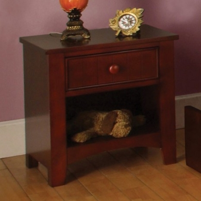 Furniture Of America Omnus Transitional Solid Wood, Wood Veneer, Others Cherry Night Stand | CM7905CH-N