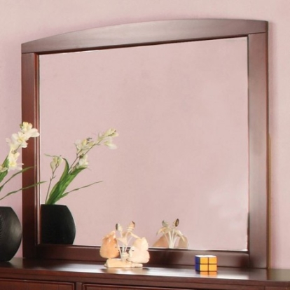 Furniture of America Omnus Transitional Mirror Solid with Wood Veneer Cherry Mirror Model CM7905CH-M