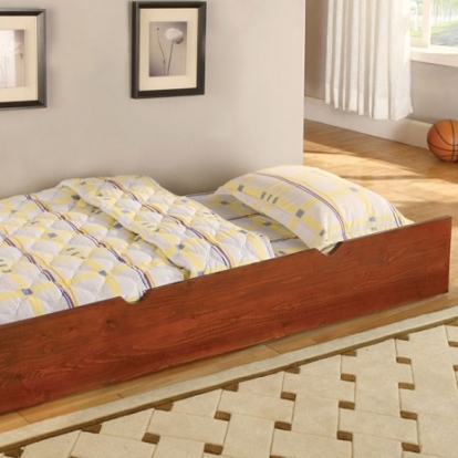 Furniture of America Omnus Transitional Solid with Wood Veneer Oak Trundle Model CM-TR452-OAK