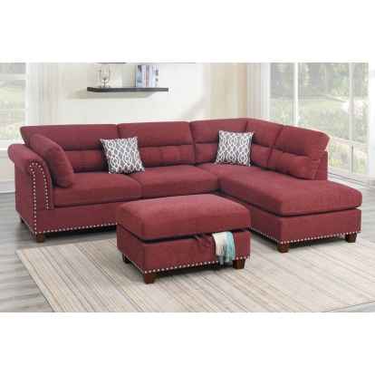 Poundex 3-Pcs Sectional Set Model F6419