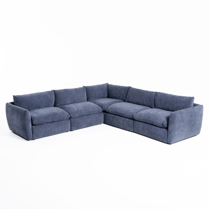 VIG Furniture Blue Sectional Sofa SKU VGKK-KF.8035-SECT-NAVY - Product ID 81139