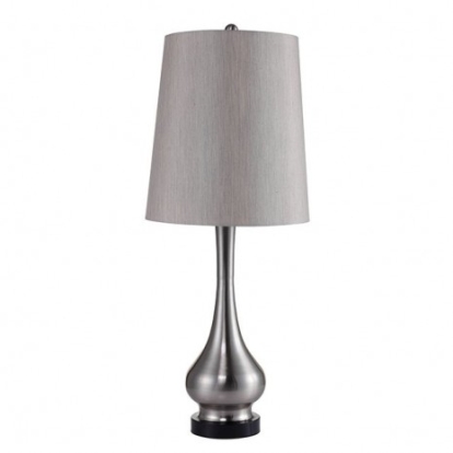 Furniture of America Teri Contemporary Metal Silver Table Lamp Model L731200SN