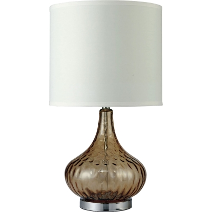 Donna Amber 15"H Glass Amber Table Lamp Model L731207AM by Furniture of America