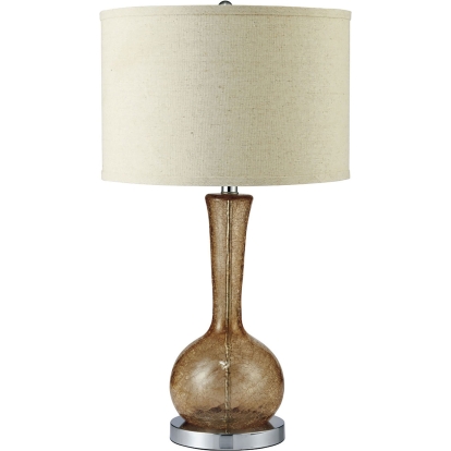 Rachel Amber 15"H Glass Amber Table Lamp Model L731208 by Furniture of America