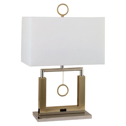 Jessica Brushed Steel 17"H Steel Table Lamp Model L76297 by Furniture of America