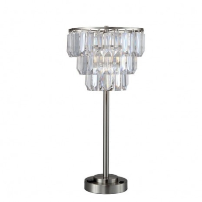 Furniture Of America Meg Transitional Metal Clear Table Lamp | L76936T