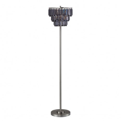 Furniture Of America Meg Transitional Metal Black/Chrome Floor Lamp | L76937F