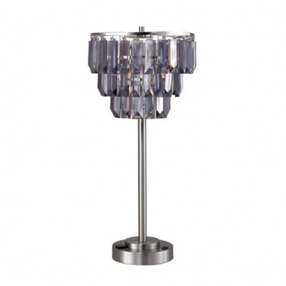 Furniture of America Meg Transitional Metal Black-Chrome Table Lamp Model L76937T