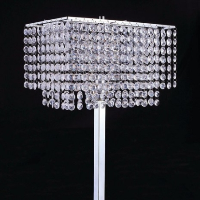 Furniture of America Rena Glam Crystal Metal Chrome Table Lamp Model L7732CR