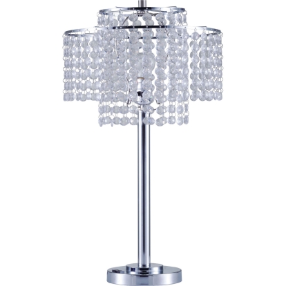 Kaitlyn Chrome 12"H Crystal Chrome Table Lamp Model L7735SN by Furniture of America