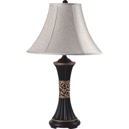 Naya Espresso/Off-White 11"H Table Lamp (Set of 2) Model L78173-2PK by Furniture of America