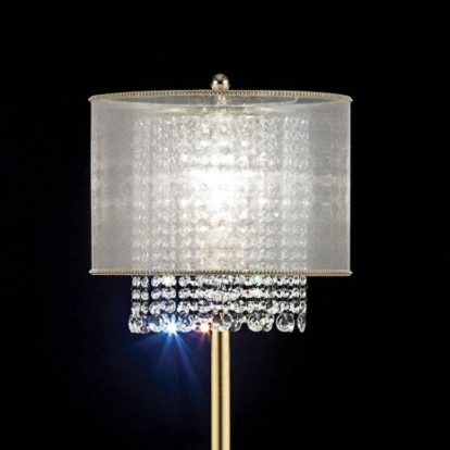 Furniture of America Ana Glam Crystal Metal Gold Floor Lamp Model L9154F