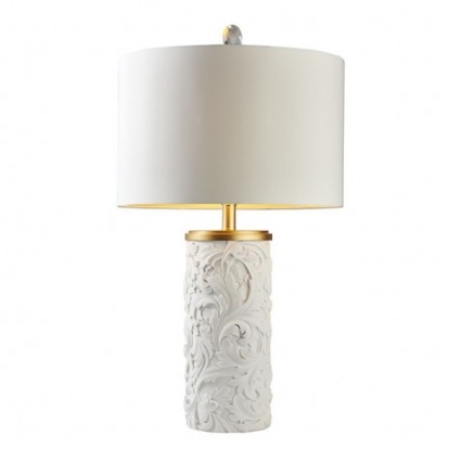 Furniture Of America Beryl Contemporary Ceramic, Metal White/Gold Table Lamp | L9300T