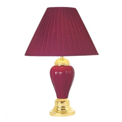 Furniture of America Light Transitional Ceramic Burgundy Table Lamp (6-Box) Model L94101BD-6PK