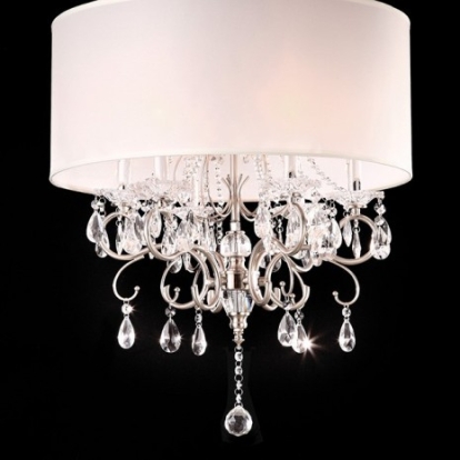 Furniture Of America Sophy Traditional Crystal, Metal White/Chrome Ceiling Lamp | L95109H