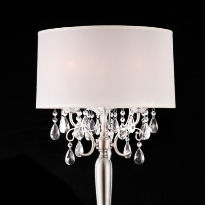 Furniture of America Sophy Traditional Crystal Metal White-Chrome Table Lamp Model L95109T