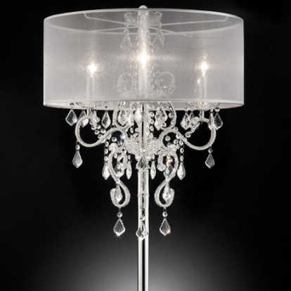 Furniture of America Rigel Glam Crystal Metal Silver Table Lamp Model L9720T