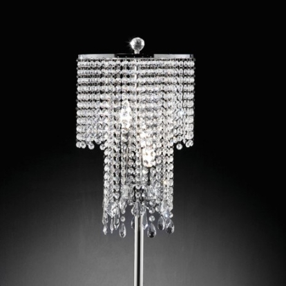 Furniture of America Alrai Glam Crystal Metal Clear Table Lamp Model L9721T