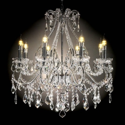 Furniture of America Jen Traditional Ceramic Crystal Clear Ceiling Lamp Model L9802H
