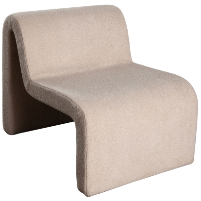 Diamond Sofa LANACHCA Lana Accent Chair Camel Looped Shearling Fabric