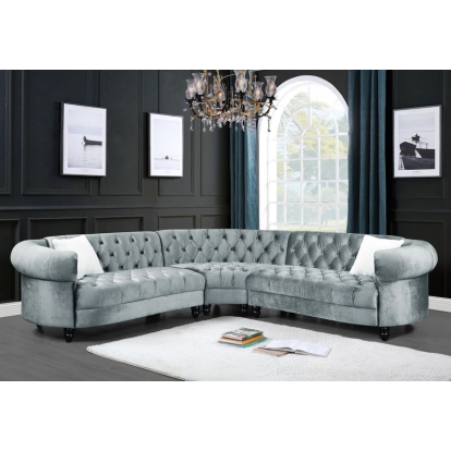 ACME Qulan Sectional Sofa With 2 Pillows Model LV00344