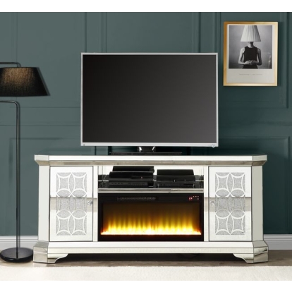 ACME Noralie Tv Stand With Fireplace Model LV00520