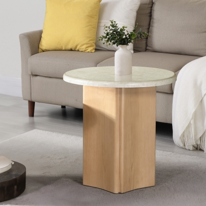 ACME Qwin End Table With Marble Top Model LV03006