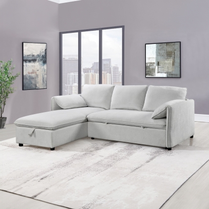 ACME Yaroslav Sectional Sofa With Sleeper & Storage Model LV03170