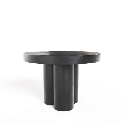 Modrest Bruni - Modern Black Concrete Round Dining Table Dining Table Black furniture-00181840 Vig Furniture VGGR-623810-BLK