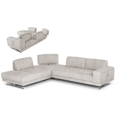 VIG Furniture Grey Sectional Sofa SKU VGCCMOOD-SPAZIO-LT-GRY-LAF - Product ID 78659
