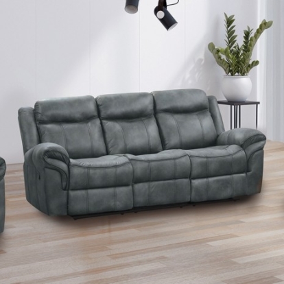 Furniture Of America Agata Transitional Leatherette, Solid Wood, Others Dark Gray Manual Sofa | NX6001DG-SF