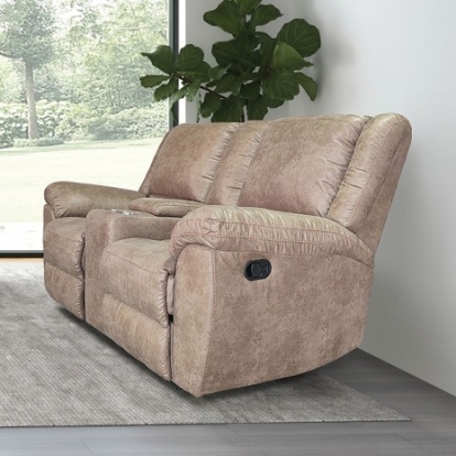 Furniture Of America Jambi Transitional Leather, Solid Wood Brown Loveseat | NX6011BR-LV