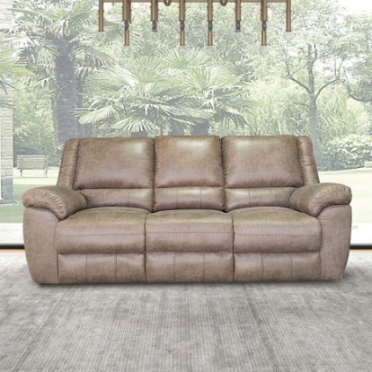 Furniture of America Jambi Transitional Fiber Foam Leatherette Brown Sofa Model NX6011BR-SF