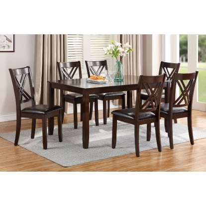 Poundex 7-Pcs Dining Set Model F2554